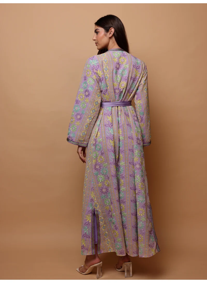 IKKXA Ikkxa Karam Jalabiya IK1076 Purple